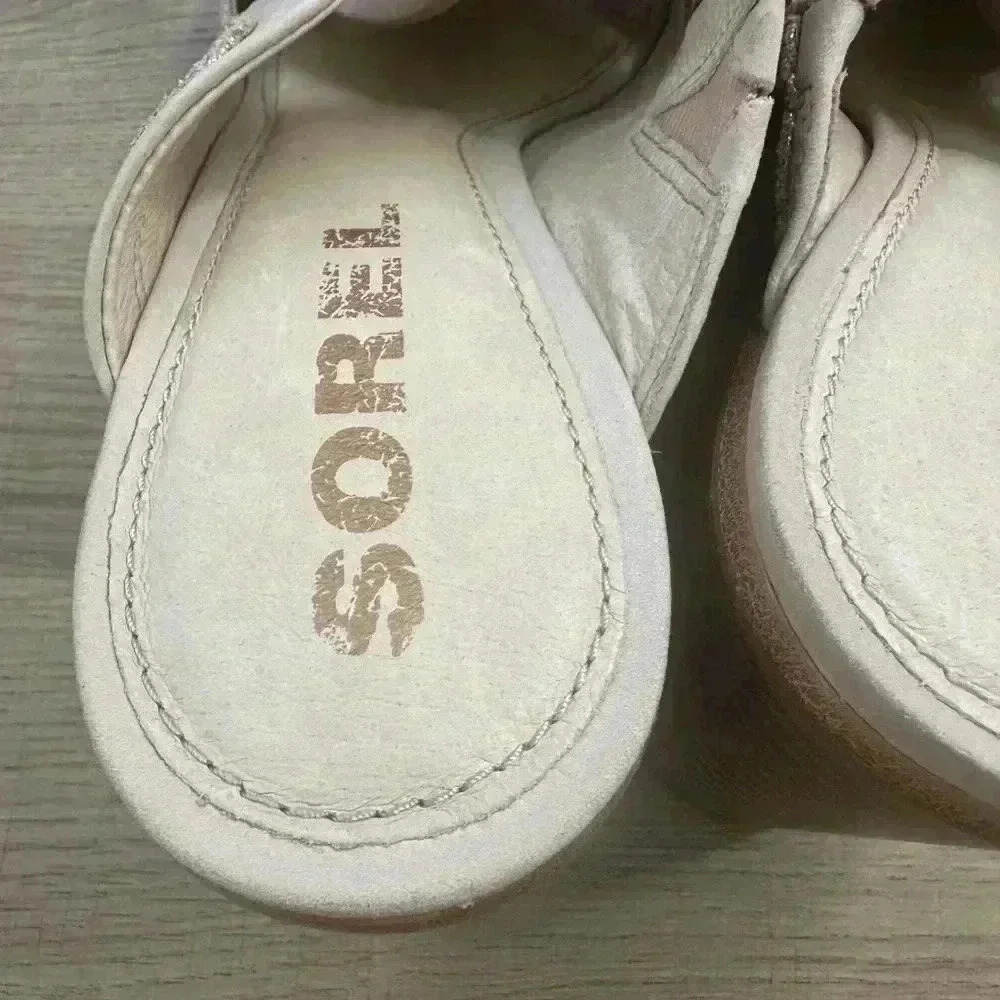 SOREL Nadia Slip-on Mule Chunky Block Heels Sandal - Women's 9 1/2 - Picture 3 of 9